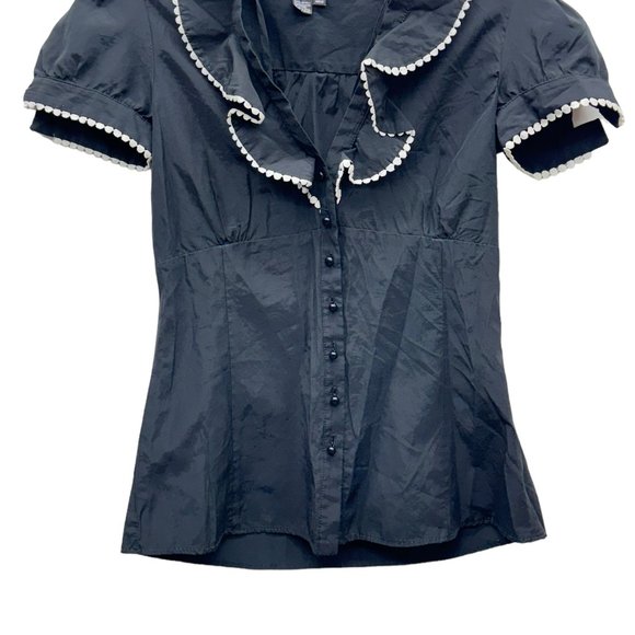 Zara Basic Women's Shirt Top Black - Size Small - Picture 2 of 7